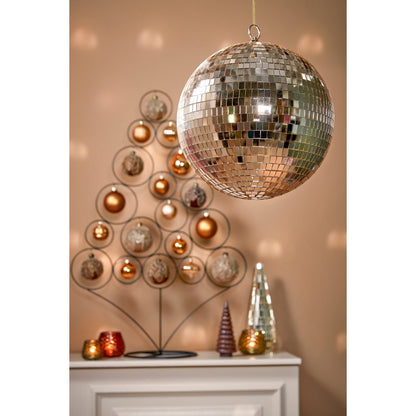 Discobal ornament 25 cm champagne spiegelglas