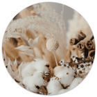 Wall circle cotton flower
