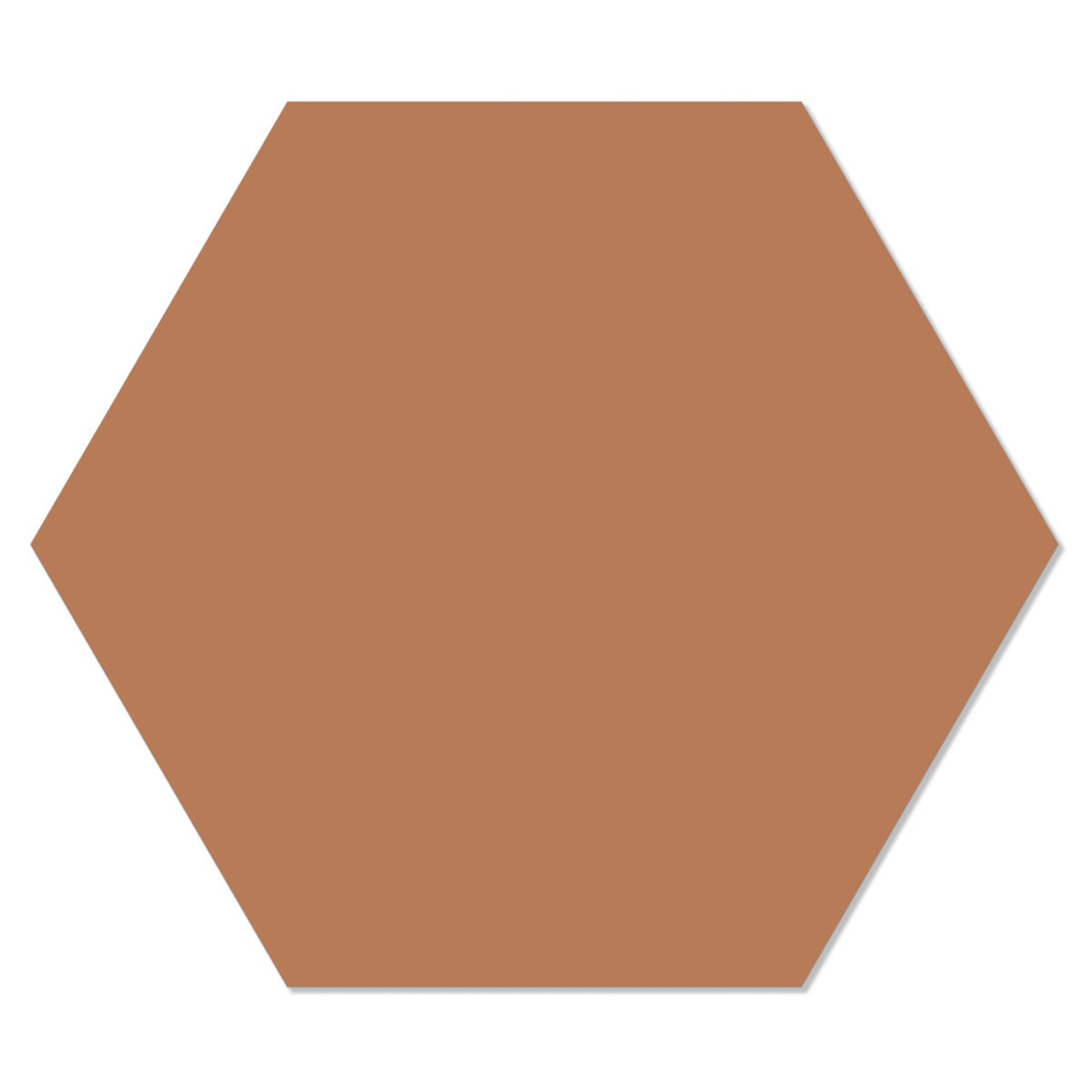 Muurhexagon 18x15 cm terra