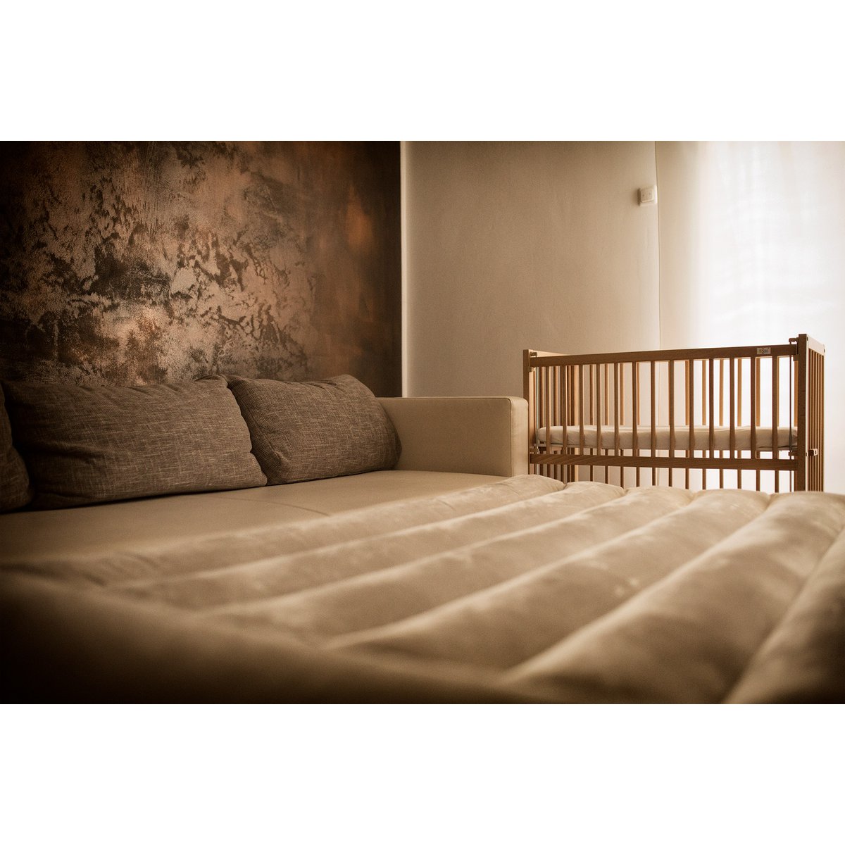 Bijzetbed beuken naturel 40x90 cm