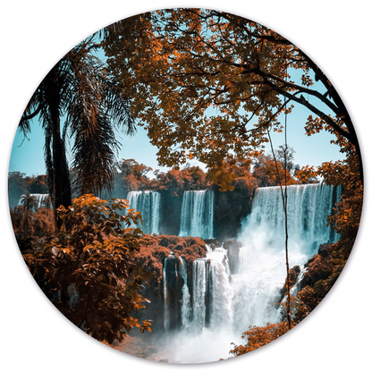 Wall circle waterfall