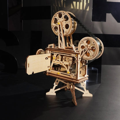 Houten 3D puzzel filmprojector 25.5x13.3x23.3 cm