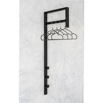 Kledingrek 30x82 cm metaal zwart