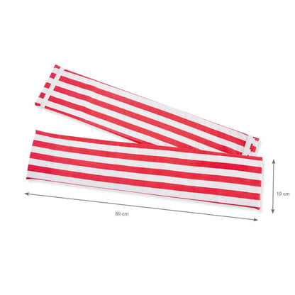 Zitkussens 2 delen rood wit 89x19x1.5 cm