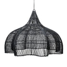 Hanglamp rotan 110x110x80 cm zwart