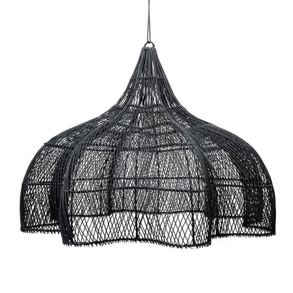 Hanglamp rotan 110x110x80 cm zwart