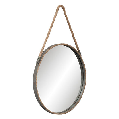 Spiegel rond Ø 47 cm grijs ijzer