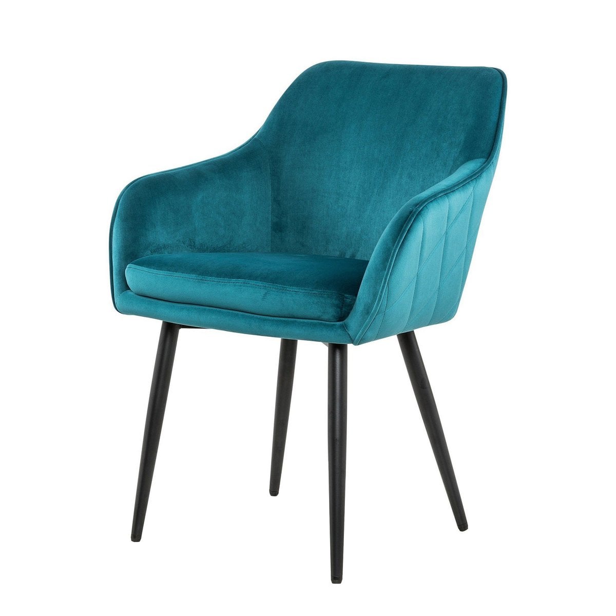 Dining chair turquoise velvet
