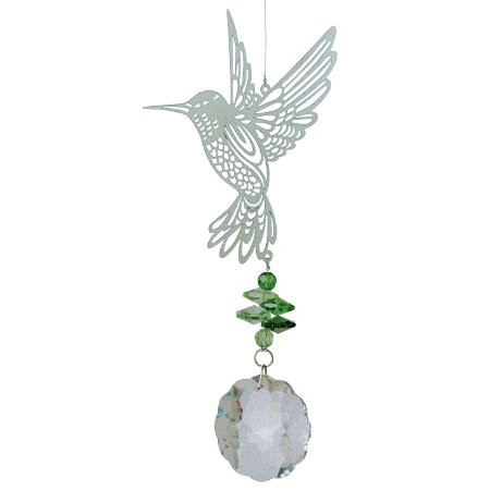 Windspinner, Nature's Melody, Magic Crystal Windspinner, Hummingbird, CSD16HB, approx. 40 cm