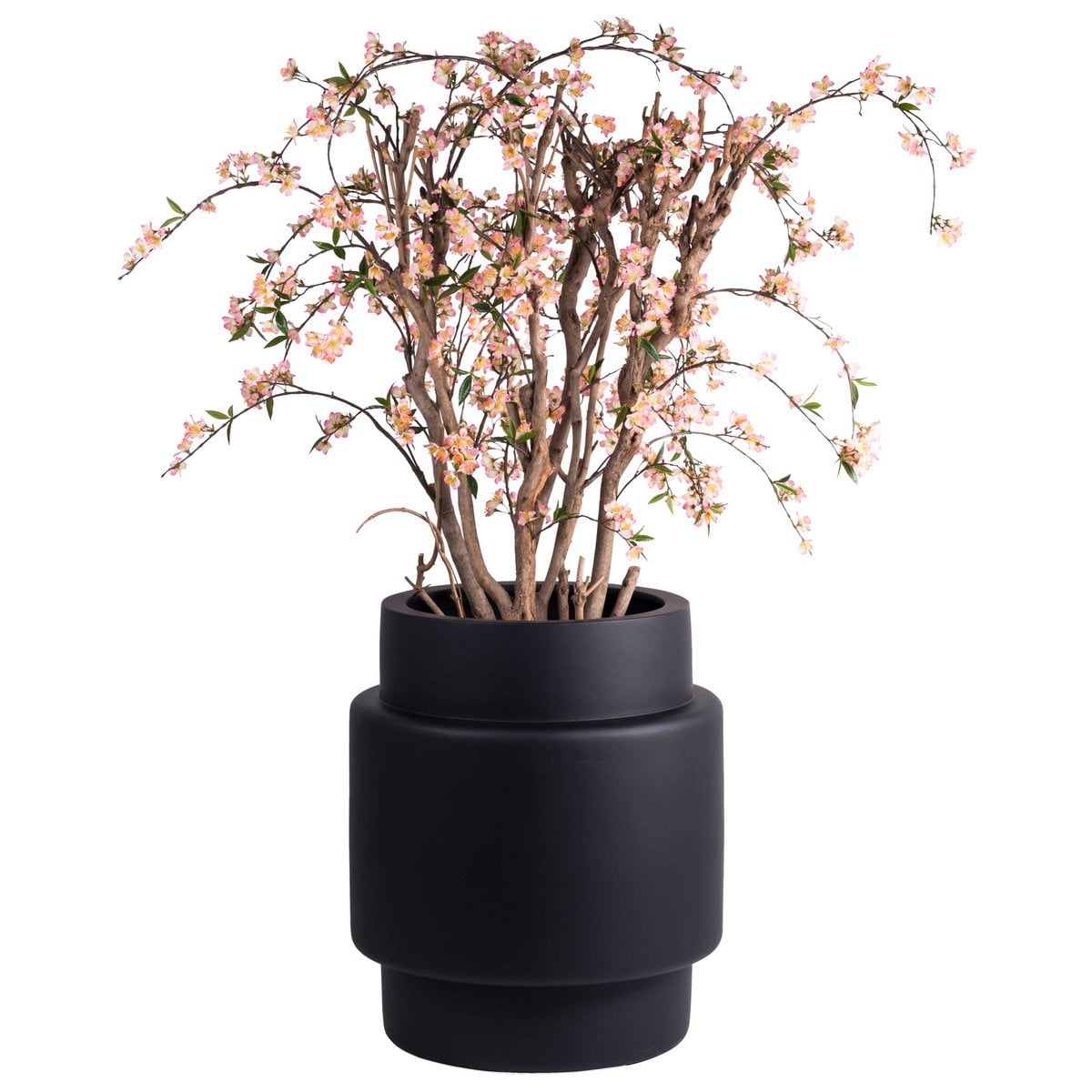 Plantenpot Billund Ø40x50 cm fiberstone zwart