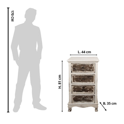 Dressoir 44x35x81 cm beige hout