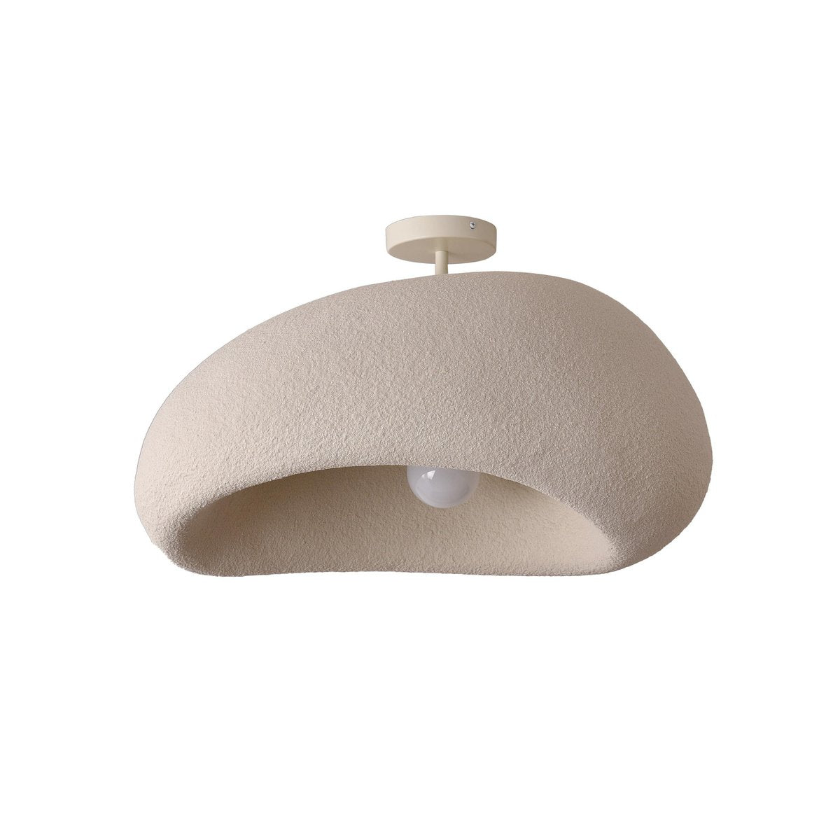 Plafondlamp 45 cm beige zandstructuur