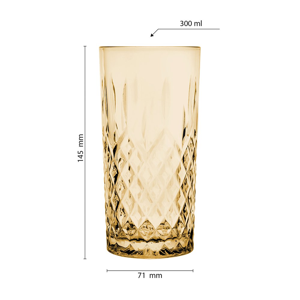 Waterglas 280 ml bruin glas