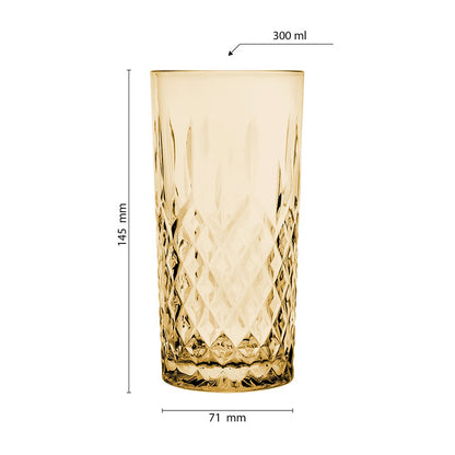 Waterglas 280 ml bruin glas