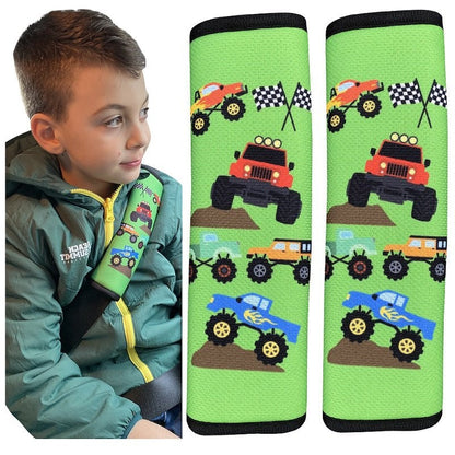 Auto Gordel Bescherming Monster Truck Kussen Voor Kinderen