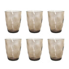 Acrylic Brown Water Glasses Set of Six Elegant Glassware