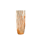 Gold Striped Polyresin Vase 33.5x33.5x70 cm