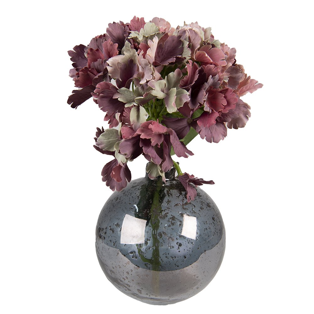 Vase Ø 13x13 cm Grey Glass Glass Vase