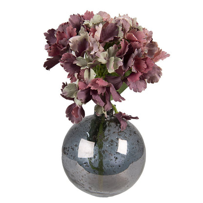 Vase Ø 13x13 cm Grey Glass Glass Vase