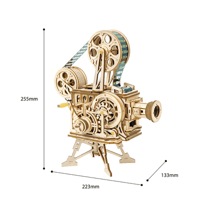 Houten 3D puzzel filmprojector 25.5x13.3x23.3 cm