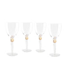 Wine Glasses With Yellow Diamond Base Set Of Four Marie Design