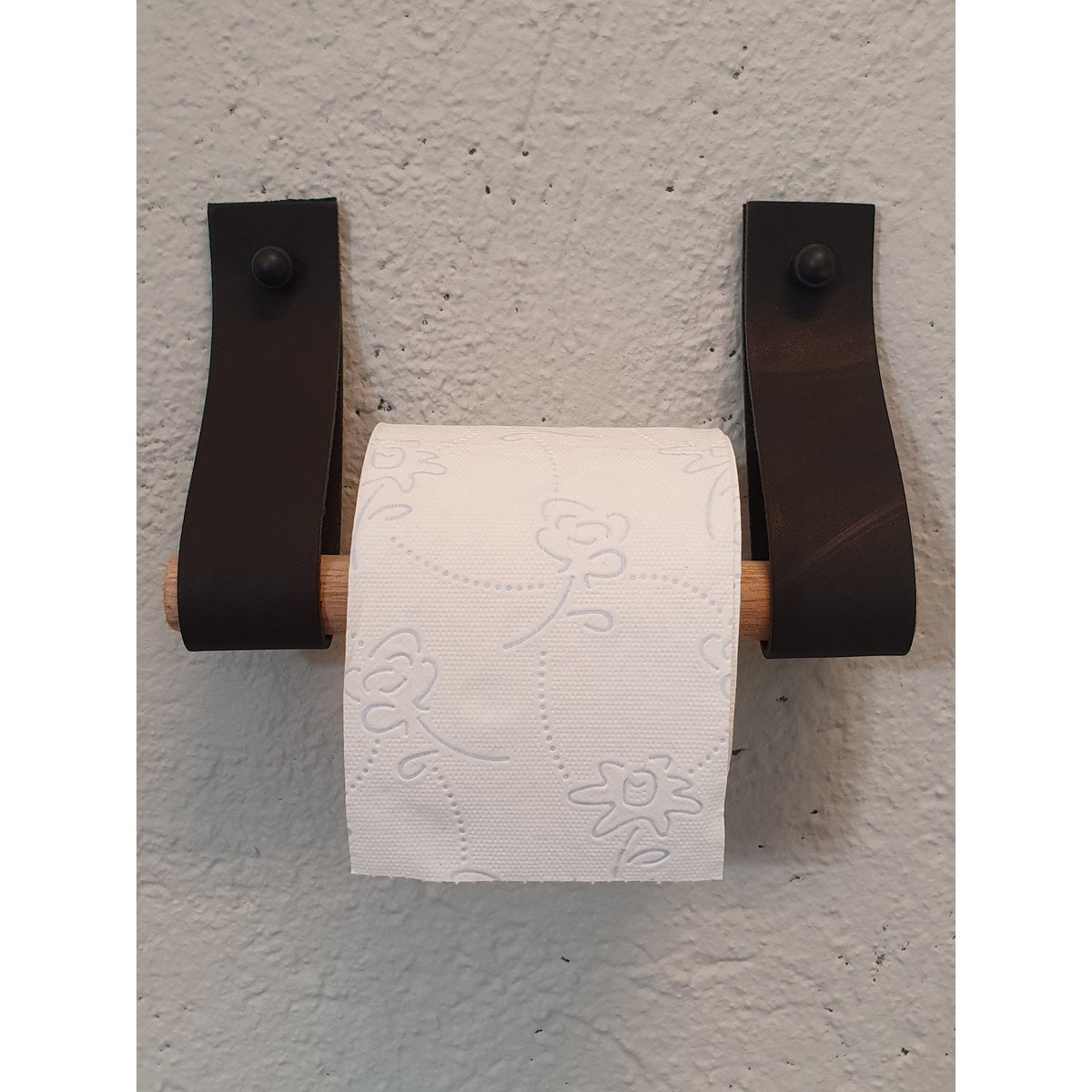 Toiletrolhouder leer cognac