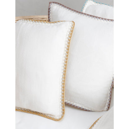 Kussenhoes 40x40 cm mousseline GOTS crochet