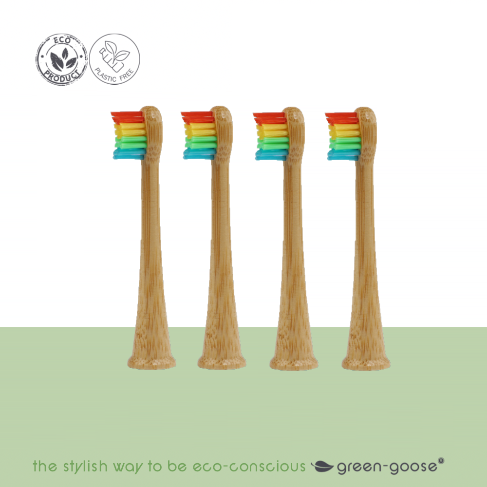 green-goose Sonicare opzetborstels kinderen 4 stuks bamboe