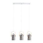 Pendellamp glasbollen L 58 cm spiegelend