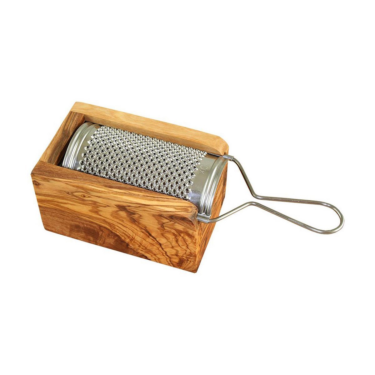 Kaasrasp olijfhout met lade 19 cm