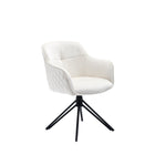 Armchair with honeycomb quilted beige
