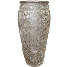 Plantenpot keramiek 58x58x120 cm grijs beige