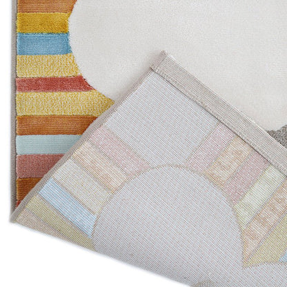 Multicoloured nursery rug dancing birds