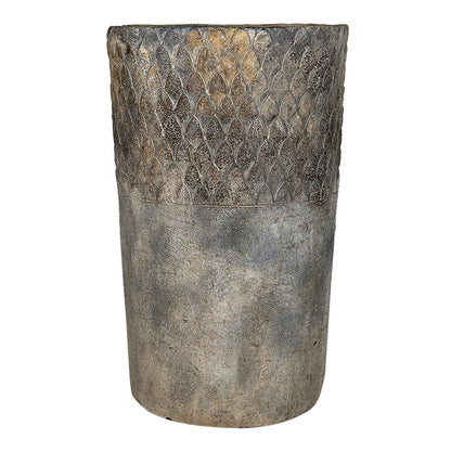 Bloempot Ø 24x39 cm Grijs Steen Bloempot Binnen