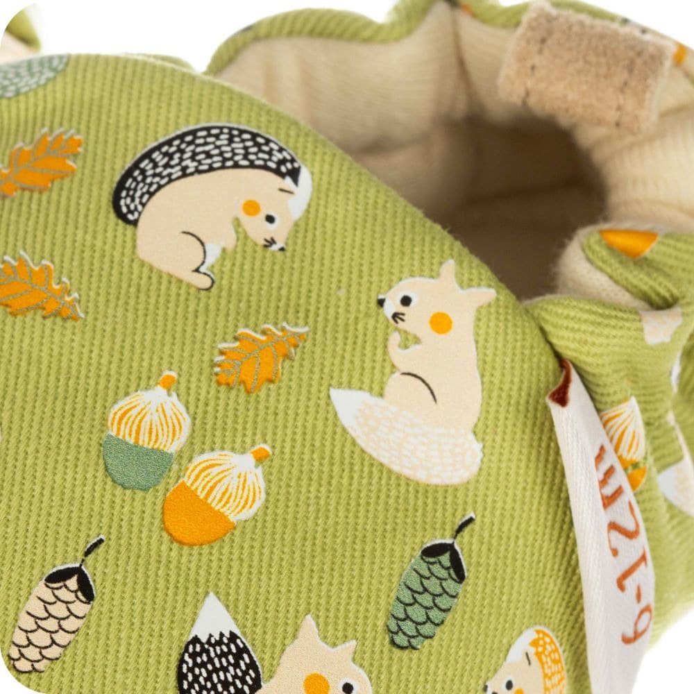 Babyslofjes katoen suède zool 0-6 mnd