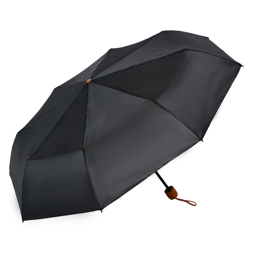 Foldable Umbrella 56 cm Black Polyester Rain Canopy