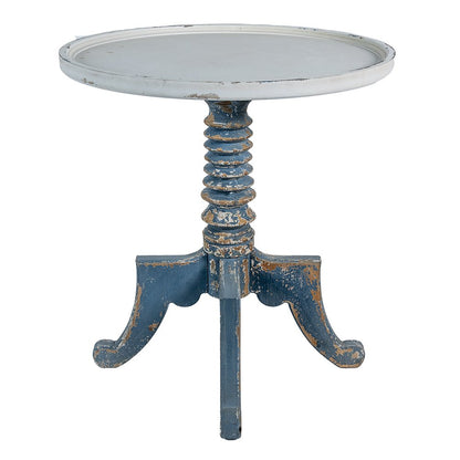 Bijzettafel Ø 70x77 cm wit grijs hout