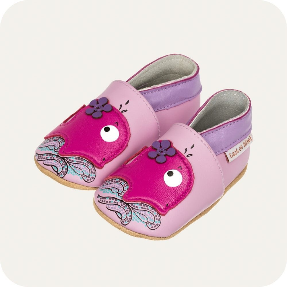 Babyslofjes zacht leer walvis