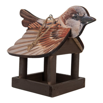 Bird feeder 17x25x21 cm Brown Wood