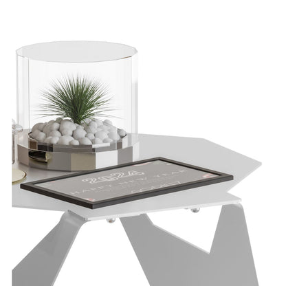 Bijzettafel 60x60x45 cm wit MDF