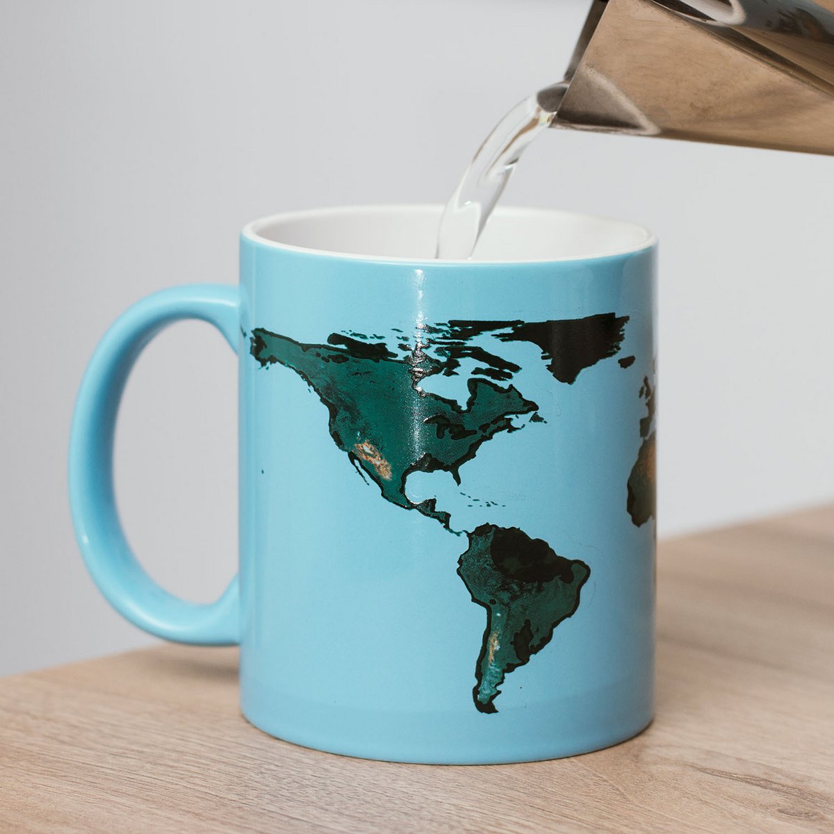 Mok 300 ml keramiek warmtegevoelig blauw groen bruin