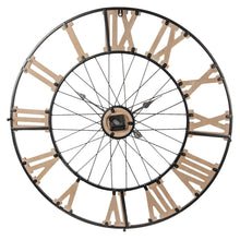 Wandklok 80 cm metaal bruin