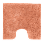 Toiletmat 59x59 cm katoen stoffig koraal