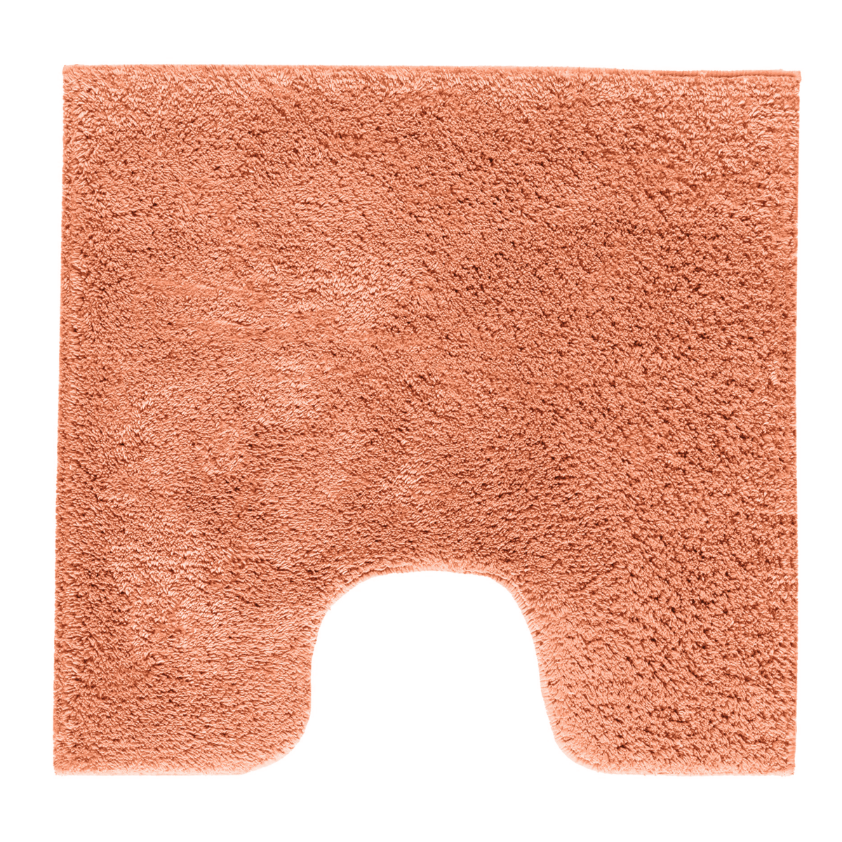 Toiletmat 59x59 cm katoen stoffig koraal