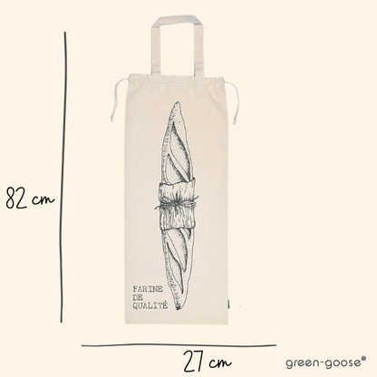 Broodzak katoen XXL 27x70 cm crème