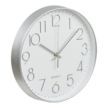 Wandklok 30 cm zilver stil uurwerk