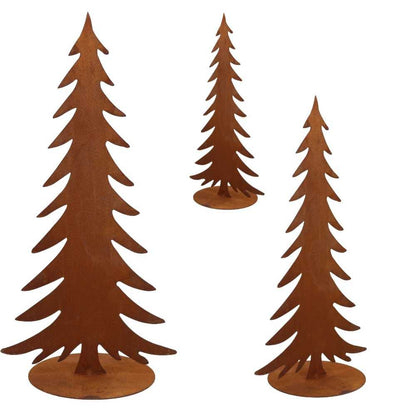 Roest decoratieve kerstboom metaal bruin