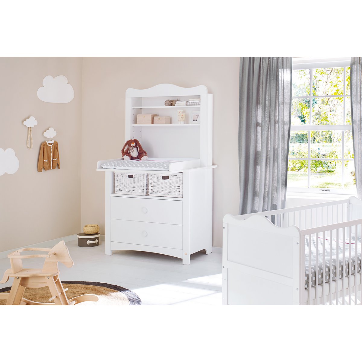 Changing unit "Florentina" wide incl. wide changing board, 2 pieces