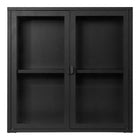 Brisbane Hanging Display Cabinet Black With Two Glass Doors