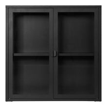 Brisbane Hanging Display Cabinet Black With Two Glass Doors
